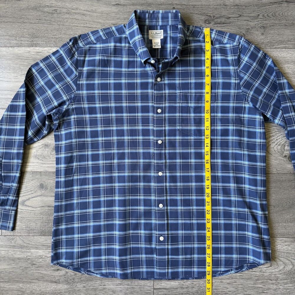 L.L. Bean Men's Traditional Fit Plaid‎ Button Down Shirt -Size Large Regular - Picture 3 of 5